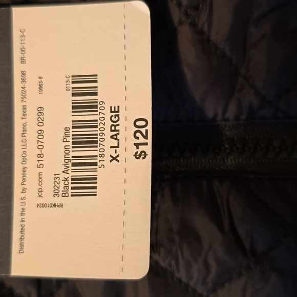 ST. JOHN'S BAY BRAND MEN'S BLACK AND GREEN WINTER HOODED COAT SIZE XL - Picture 7 of 17